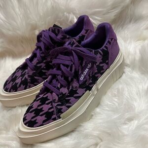 Purple and black Adidas